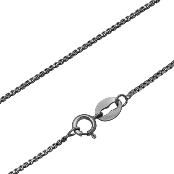 Chain Necklace 925 Sterling Silver with Ring Clasp Closure, Italian Box Necklace - Picture 1 of 8